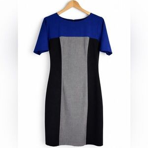 Tahari Arthur S Levine Colorblock Sheath Dress Women Size 10
